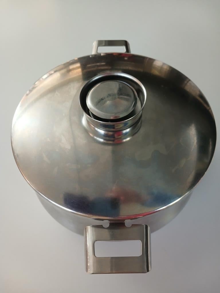 Casserole SILVINOX DEMEYERE et son couvercle, Inox, Plaque céramique, Enlèvement, Utilisé