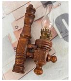 Antiek 1980 vintage wandlamp olielamp stormlamp lantaarn, Ophalen of Verzenden