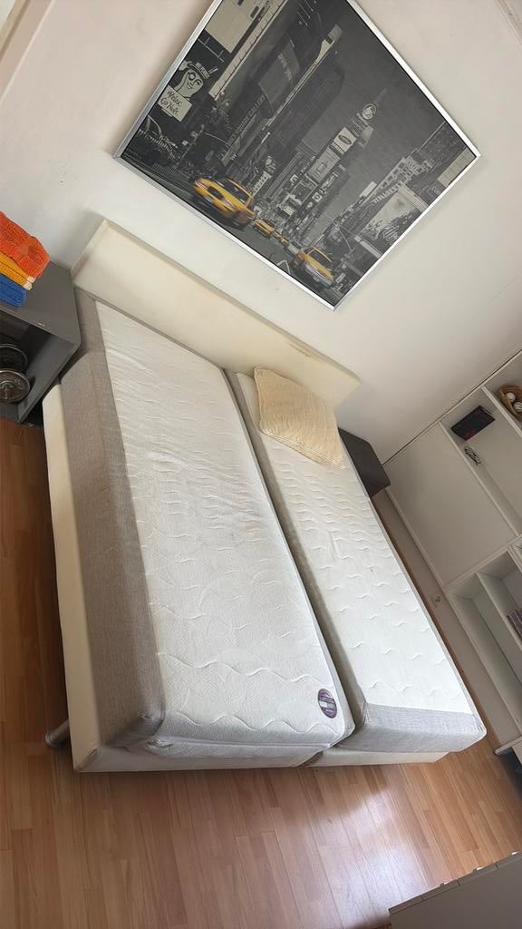 Bed, tweepersoons, Ophalen, Gebruikt, Tweepersoons, 180 cm