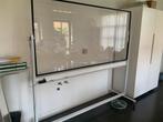 Professioneel verrijdbaar glassboard van 100  200 cm, Ophalen, Mobiel, Zo goed als nieuw