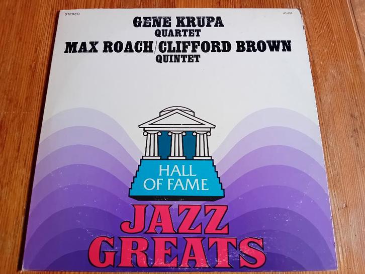 LP Gene Krupa Quartet + M Roach / C.B. Quint.  "Jazz Greats", Cd's en Dvd's, Vinyl | Jazz en Blues, Gebruikt, Jazz, 1960 tot 1980