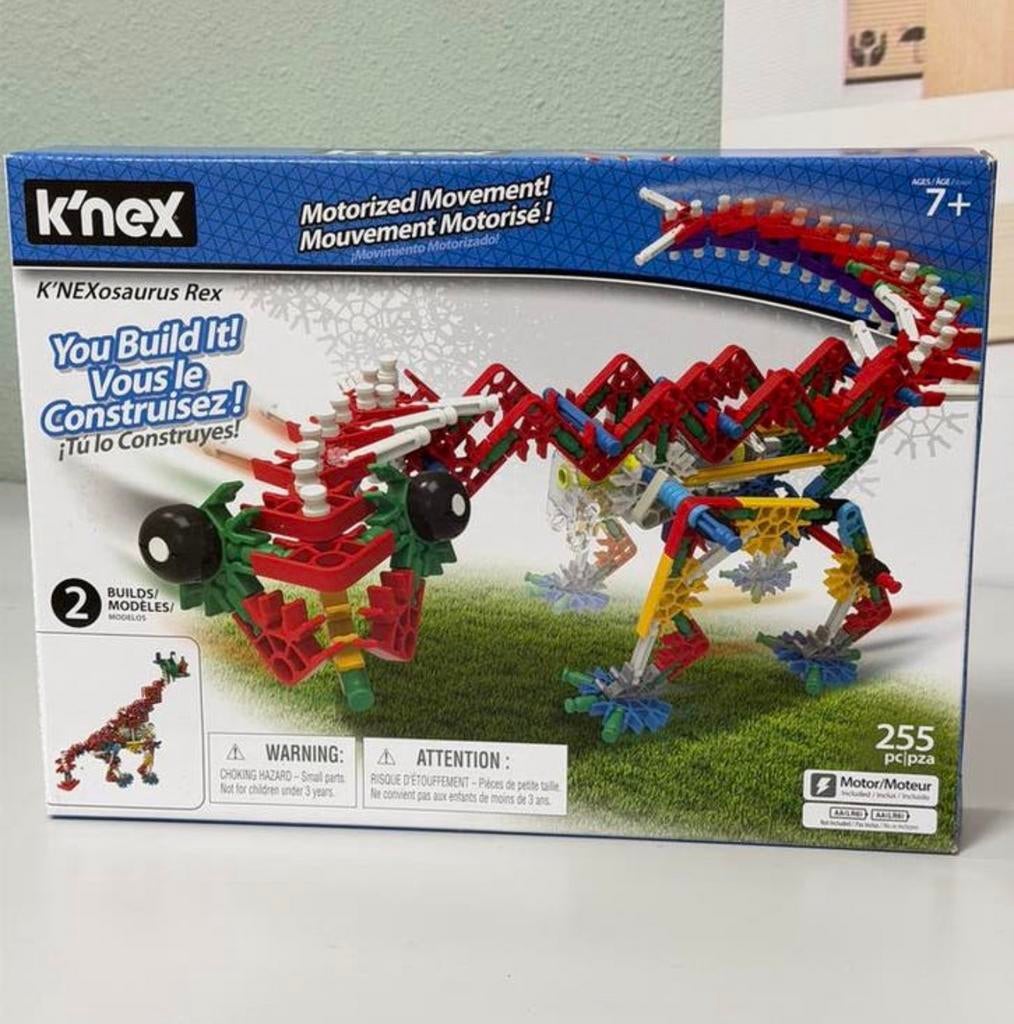 K’NEX K’NEXosaurus Rex bouwset gemotoriseerd knex 255-delig, Kinderen en Baby's, Speelgoed | Bouwstenen, Nieuw, K'nex, Ophalen of Verzenden