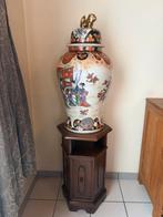 Chinese grote zware vaas met kastje, Enlèvement, Comme neuf