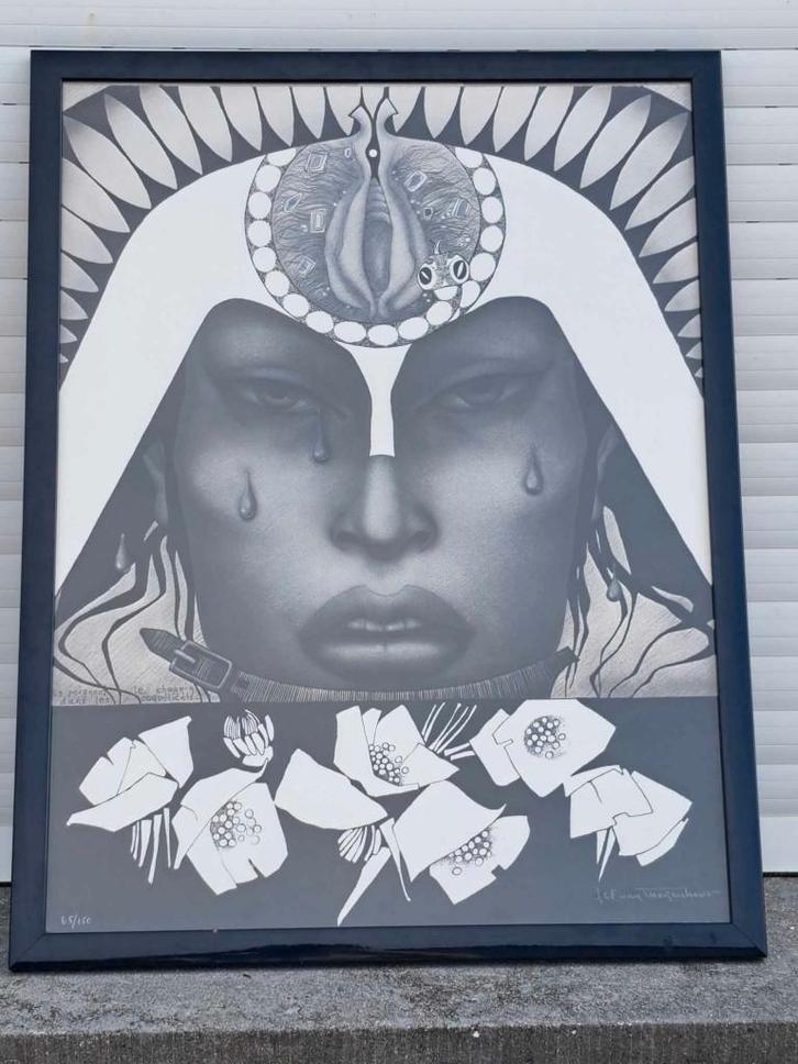 Lithographie signe Jef van tuerenhout, Antiek en Kunst, Kunst | Litho's en Zeefdrukken, Ophalen of Verzenden