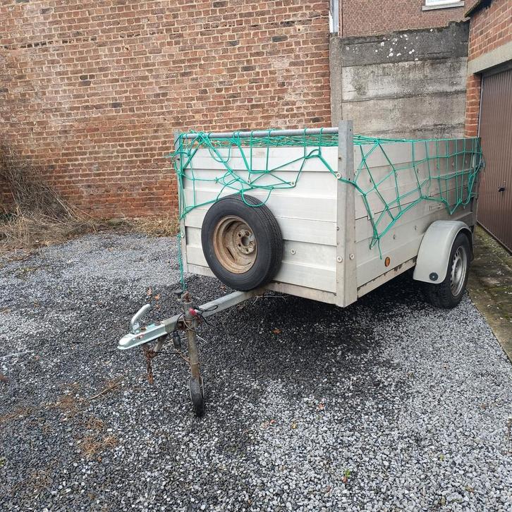 Remorque simple essieu en alu avec rehausse état nickel, Autos : Divers, Remorques, Enlèvement