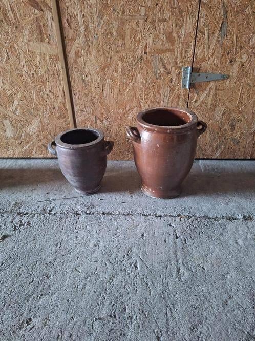 2 pots en terre cuite, Jardin & Terrasse, 40 à 70 cm, 25 à 40 cm, Enlèvement, Utilisé
