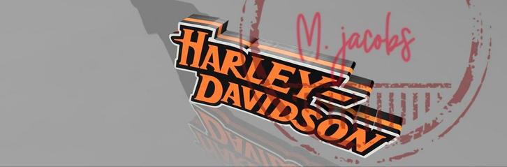 Prachtig Harley Davidson reclamebord met LED verlichting., Verzamelen, Merken en Reclamevoorwerpen, Reclamebord, Ophalen of Verzenden
