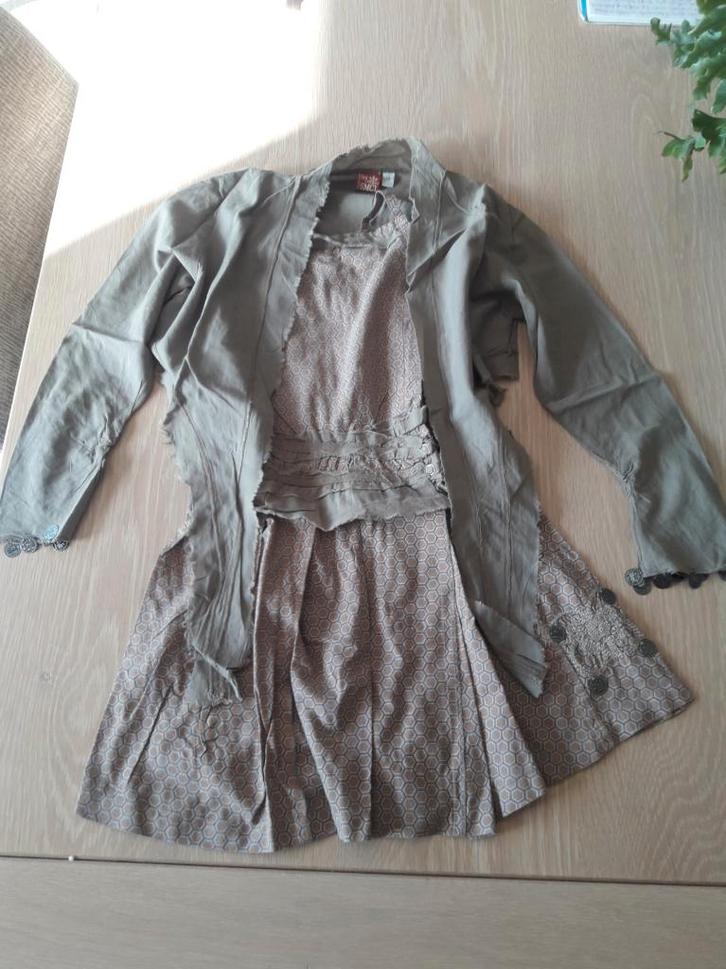 JBC By SMCJ 116 bruin, Kinderen en Baby's, Kinderkleding | Maat 116, Zo goed als nieuw, Meisje, Jurk of Rok, Ophalen of Verzenden