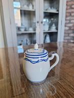 Porselein uit Doornik: mosterdpot, Antiek en Kunst, Ophalen of Verzenden