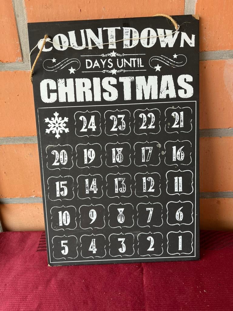 Countdown christmas, Maison & Meubles, Accessoires pour la Maison | Tableaux à écrire & Proverbes, Enlèvement ou Envoi, Comme neuf