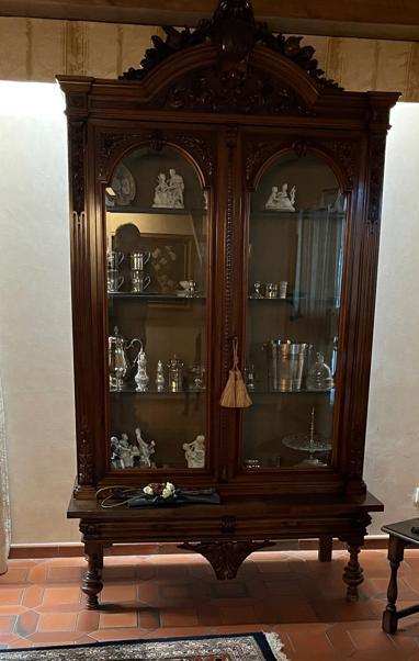 Antieke Neo-Renaissance vitrinekast ca. 1900, Antiek en Kunst, Antiek | Meubels | Kasten, Ophalen