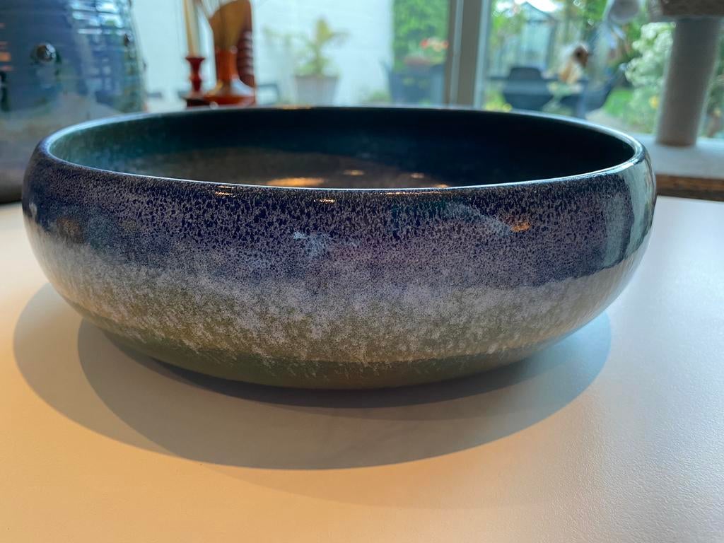 Mooie schaal in keramiek, Ophalen, Blauw