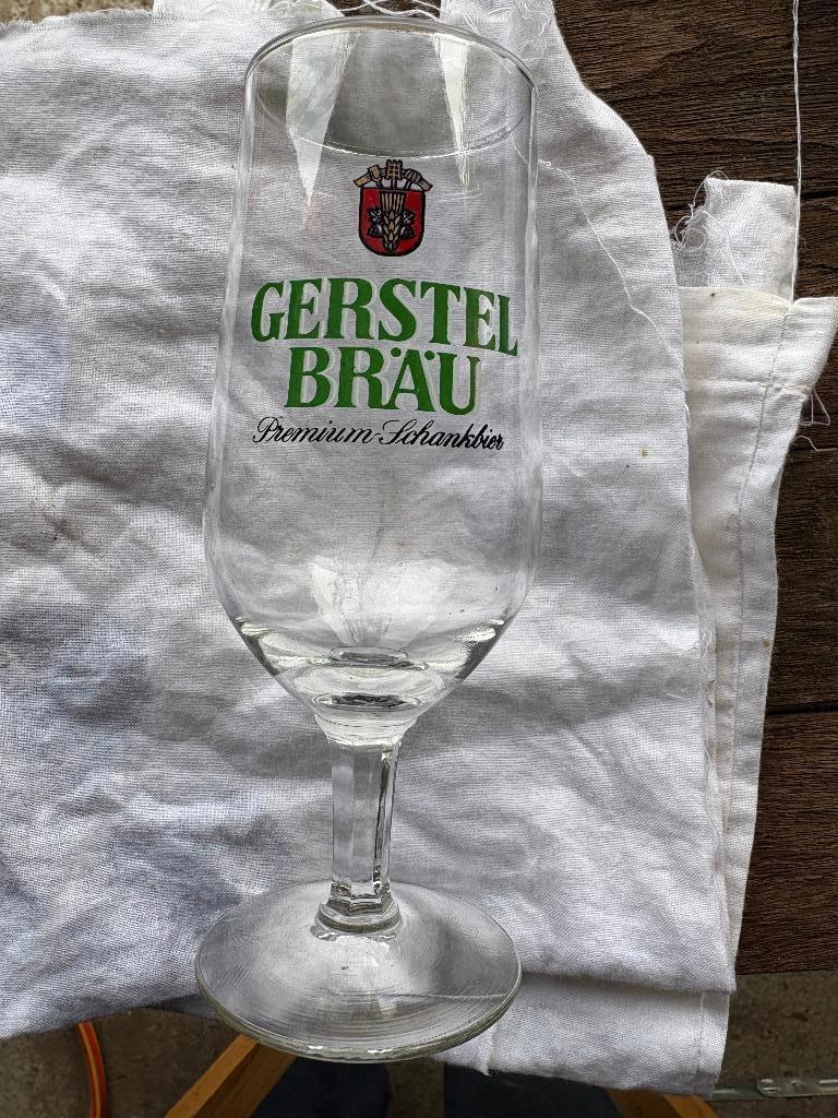 Gerstel Bräu, Verzamelen, Biermerken, Gebruikt, Glas of Glazen, Overige merken, Ophalen of Verzenden