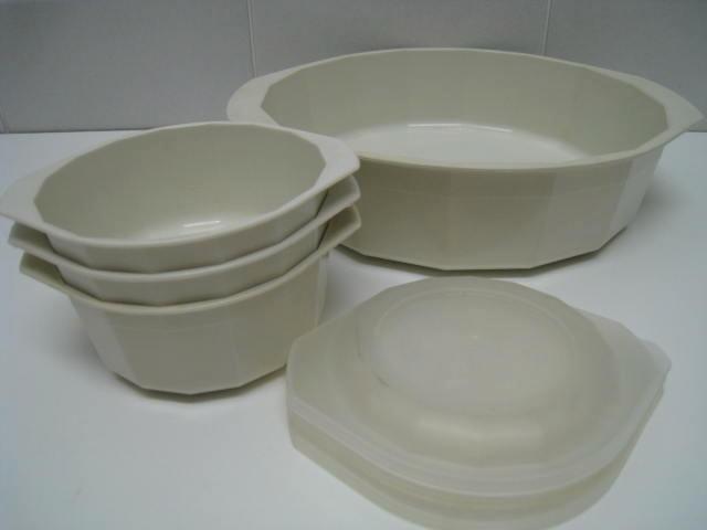 Set 4 potten voor microgolfoven van merk Microwave Cookware, Elektronische apparatuur, Microgolfovens, Microgolfoven, Ophalen