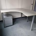 Bureau d'angle en bon état avec meuble, Enlèvement