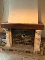 schouwmantel eik en zandsteen consoles, Antiek en Kunst, Ophalen