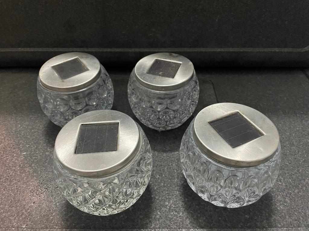 4 Solar lampjes, Ophalen of Verzenden, Gebruikt, Zonne-energie