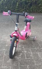 kinderfiets roze zijwieltjes / btwin 14 inch, Fietsen en Brommers, Fietsen | Kinderfietsjes, Ophalen, Zijwieltjes, Gebruikt, Minder dan 16 inch