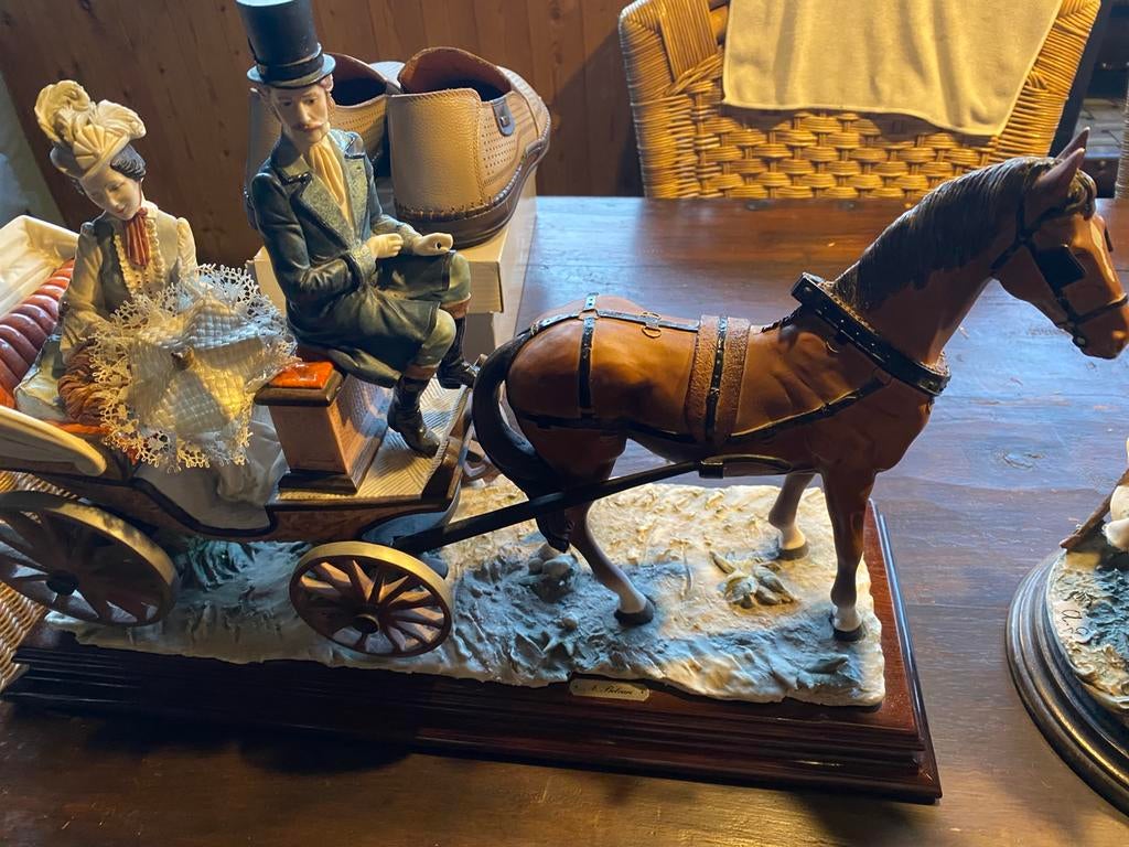 Beeld paard met koets, Antiek en Kunst, Ophalen