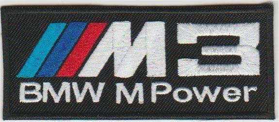 BMW M3 M Power stoffen opstrijk patch embleem #5, Collections, Marques automobiles, Motos & Formules 1, Neuf, Envoi