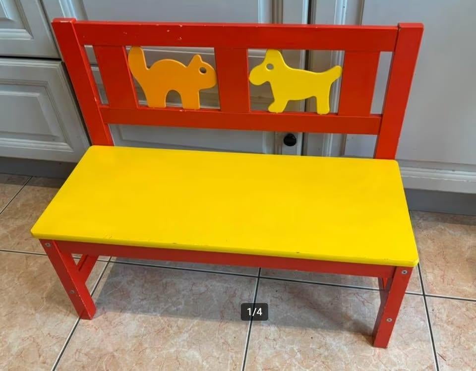 Banc en bois pour enfants, Jardin & Terrasse, Bancs de jardin, Enlèvement, Utilisé, Bois