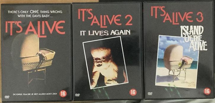 It's Alive Trilogy Dvd 3disc Zeldzaam !, Cd's en Dvd's, Dvd's | Horror, Gebruikt, Monsters, Vanaf 16 jaar, Ophalen of Verzenden