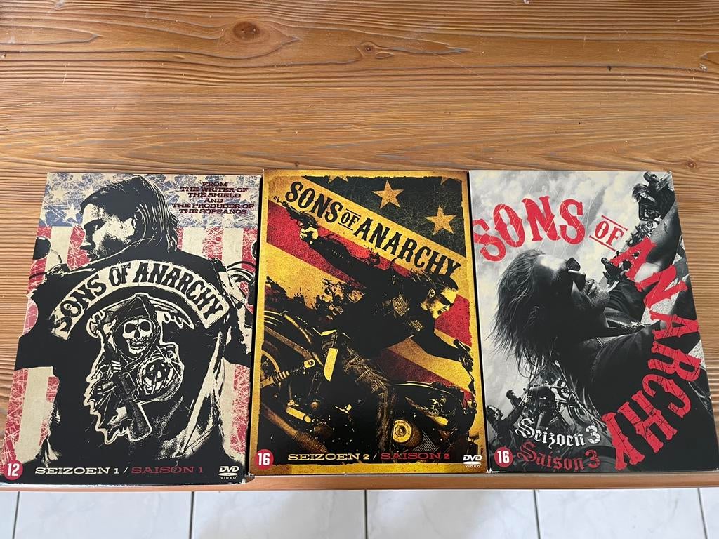 Sons of Anarchy DVD Boxset Seizoen 1, 2 & 3, Ophalen of Verzenden, Zo goed als nieuw, Drama, Boxset