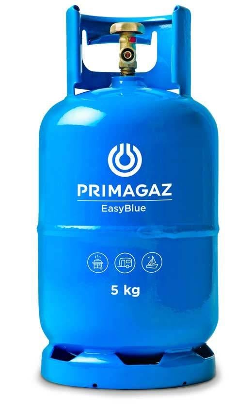 Primagaz EasyBlue gasfles 5 kg – propaanfles, Caravans en Kamperen, Kampeeraccessoires, Zo goed als nieuw, Ophalen