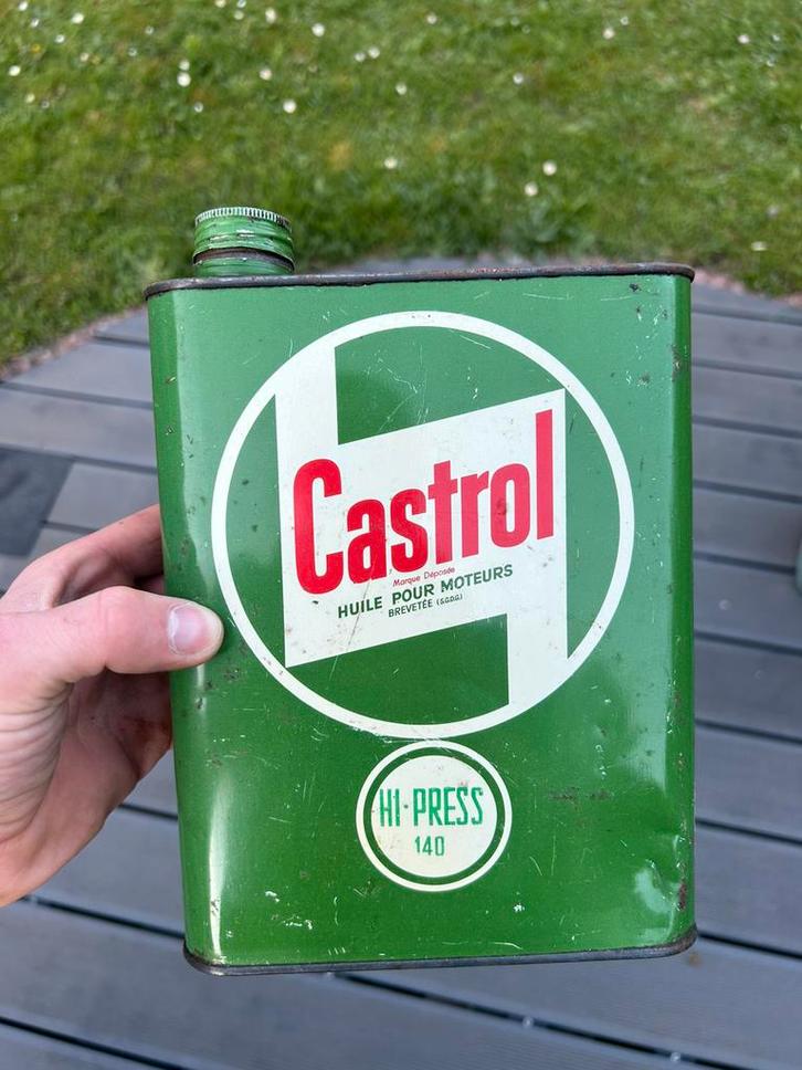 Bidon d’huile olieblik olie blik oil can Castrol vintage, Verzamelen, Merken en Reclamevoorwerpen, Ophalen of Verzenden