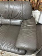 Grijze zetels, Huis en Inrichting, Ophalen, Zo goed als nieuw, Leer