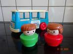 Vintage Fisher-Price Little People Blue Bus White Trim Red, Enlèvement ou Envoi