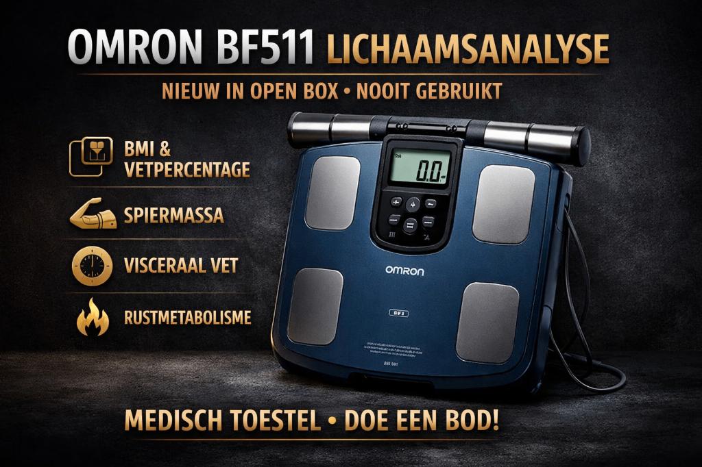 Moniteur de composition corporelle Omron BF511—boîte ouverte, Electroménager, Balances, Neuf, Digital, Pèse-personne, 100 kg ou plus