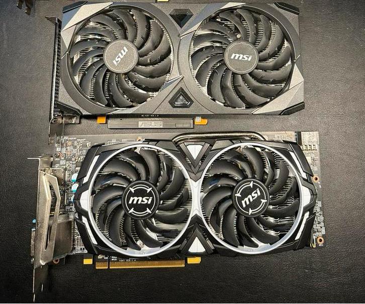 2 videokaarten te koop. Bundelkorting, Informatique & Logiciels, Cartes vidéo, Enlèvement ou Envoi, GDDR6, PCI-Express 4, HDMI