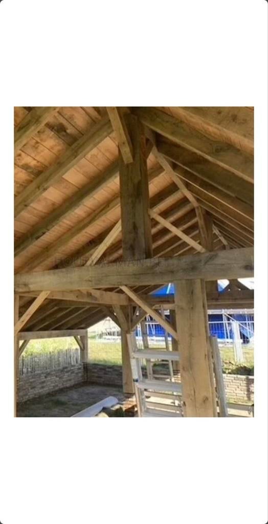 Eiken balken droog  240cm lang, Tuin en Terras, Ophalen, Nieuw, Carport