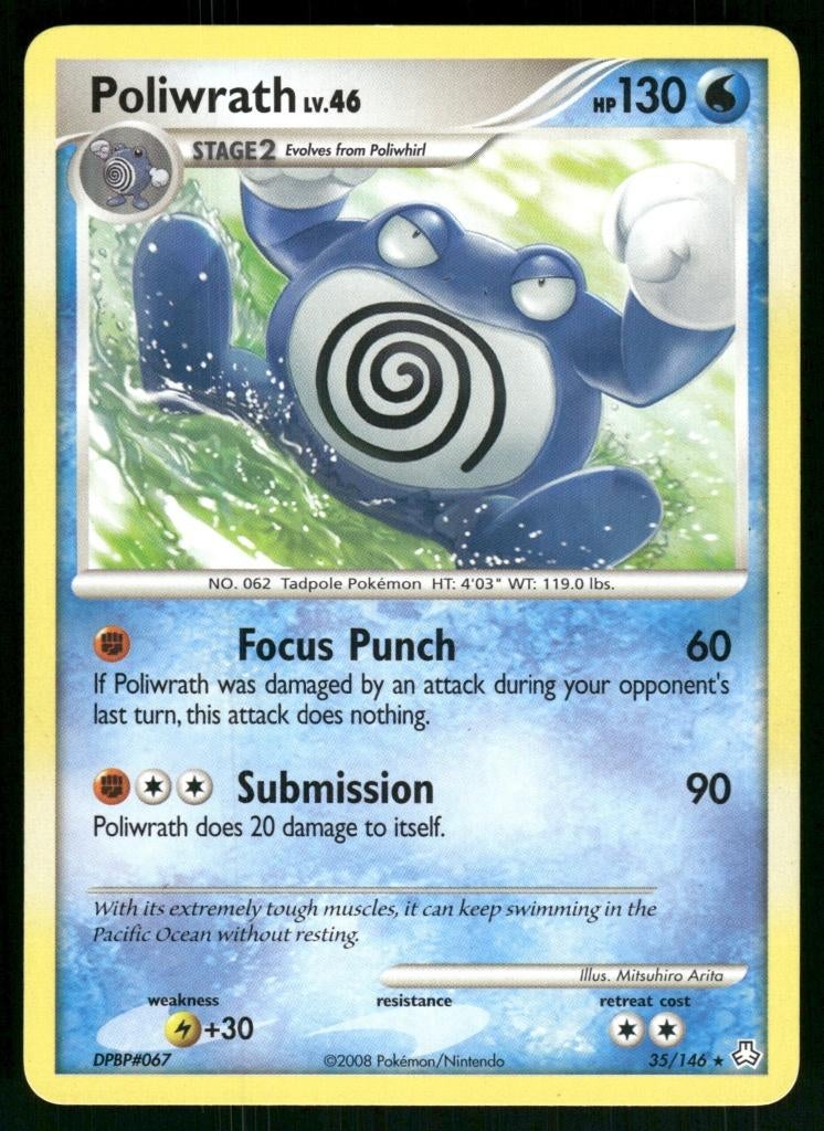 Poliwrath 35/146 - Legends Awakened, Hobby en Vrije tijd, Verzamelkaartspellen | Pokémon, Gebruikt, Verzenden