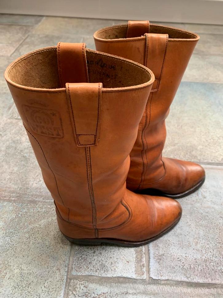 GoWest vintage laarzen maat 40, Kleding | Heren, Schoenen, Gedragen, Boots, Bruin, Ophalen of Verzenden