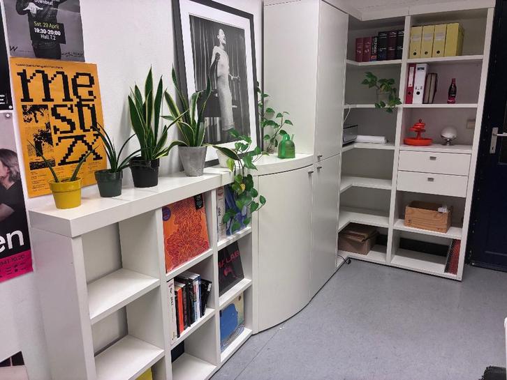 Hülsta boeken- & bureaukast, Huis en Inrichting, Kasten | Boekenkasten, Gebruikt, 100 tot 150 cm, 200 cm of meer, 25 tot 50 cm