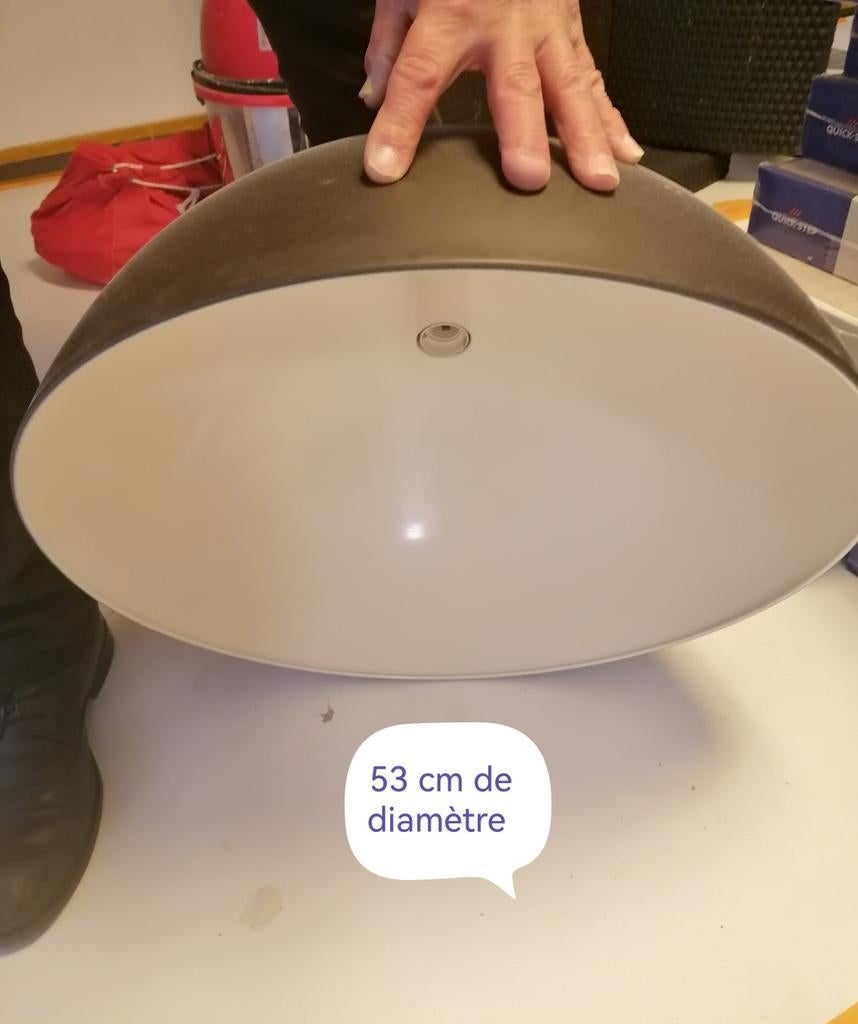 Lampes suspendues vintage noir& or, blanc, Enlèvement