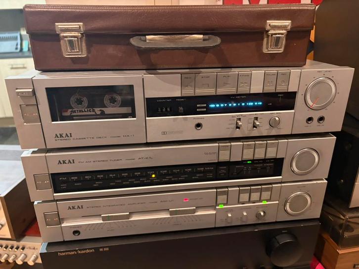 Akai vintage hifi-systeem — AM-U1/AT-K1L/HK-1, Audio, Tv en Foto, Stereoketens, Zo goed als nieuw, Akai, Ophalen of Verzenden