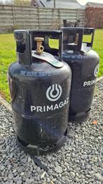 2x gasfles propaan 10.5kg primagaz (1volle fles + fles 1/3 ), Caravans en Kamperen, Kampeeraccessoires, Ophalen, Zo goed als nieuw