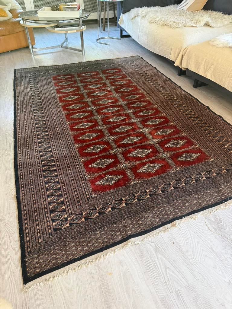 Vintage handgeweven Oosters tapijt, jaren 1960, Huis en Inrichting, Stoffering | Tapijten en Vloerkleden, Ophalen, Zo goed als nieuw