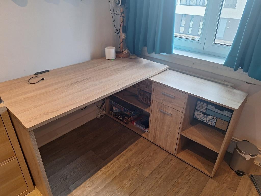 Hoekbureau, Huis en Inrichting, Bureaus, Hoekbureau, Opbergruimte, Ophalen