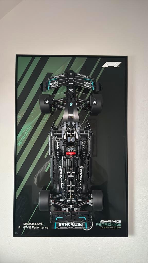 LEGO Technic Mercedes F1 W14 in kader – muurdecoratie, Kinderen en Baby's, Speelgoed | Duplo en Lego, Zo goed als nieuw, Lego