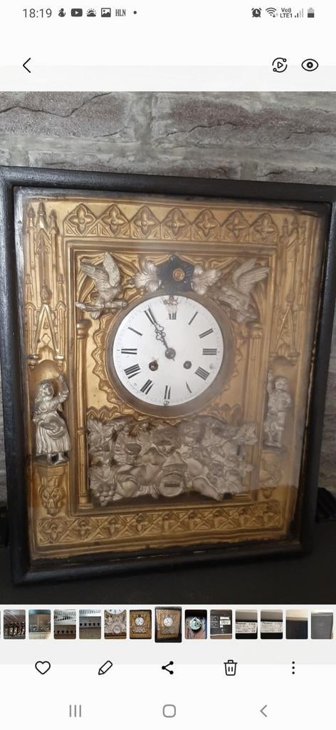 Mooie antieken klok, Antiquités & Art, Antiquités | Horloges, Enlèvement