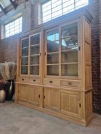 Eiken buffetkast/vitrinekast GRATIS LEVERING, Huis en Inrichting, Kasten | Buffetkasten, Ophalen, Met deur(en), 200 cm of meer