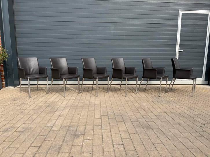 6 chaises Jori Mikono avec accoudoirs en très bon état., Maison & Meubles, Chaises, Enlèvement ou Envoi