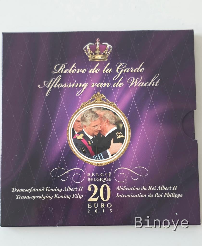 20€ Belgique 2013 – Relève de la Garde – Argent 925, Enlèvement ou Envoi, Belgique, Autres valeurs, Argent