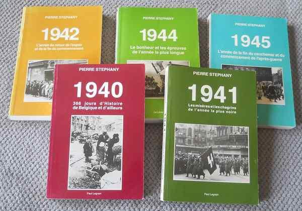 Lot de 5 livres sur la seconde guerre mondiale (P. Stephany), Livres, Guerre & Militaire, Enlèvement ou Envoi, Deuxième Guerre mondiale
