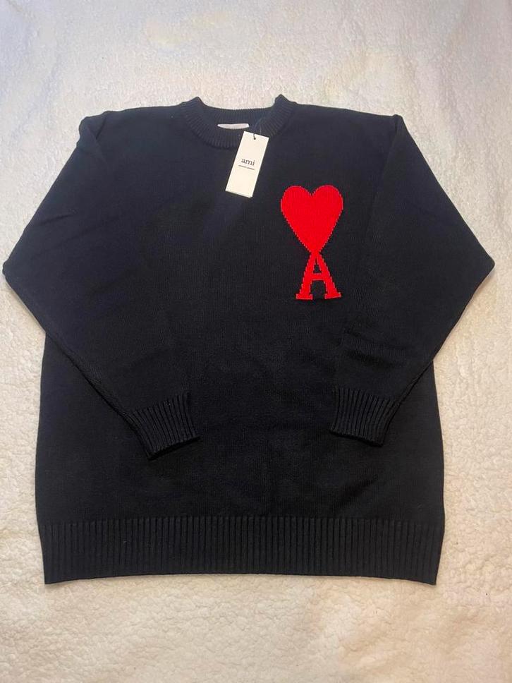 Pull Ami Paris - Noir - Taille M - Nouveau, Vêtements | Hommes, Pulls & Vestes, Taille 48/50 (M), Noir, Enlèvement ou Envoi