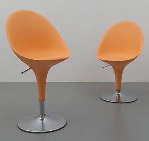 3 BOMBO stoelen by Magis (oranje)/ Stefano Giovannoni, Maison & Meubles, Chaises, Comme neuf, Trois, Synthétique, Métal, Autres couleurs